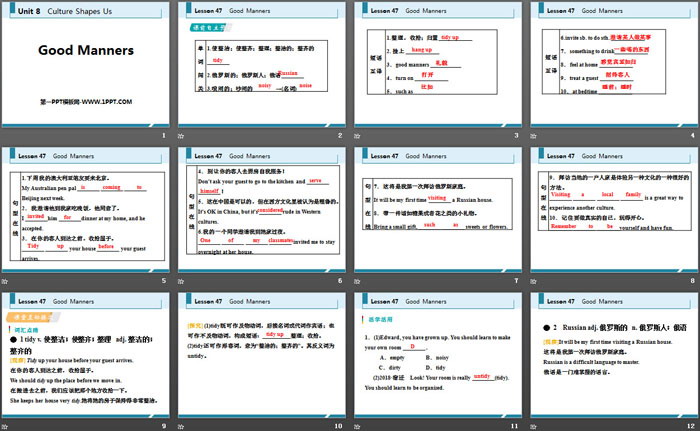 《Good Manners》Culture Shapes Us PPT教学课件