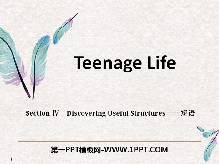 《Teenage Life》Discovering Useful Structures PPT