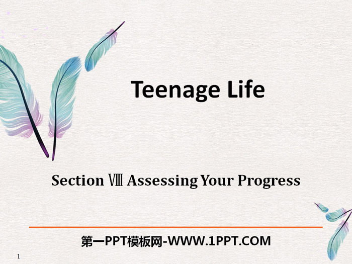 《Teenage Life》Assessing Your Progress PPT