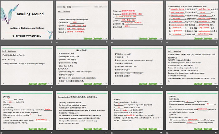 《Travelling Around》Listening and Talking PPT