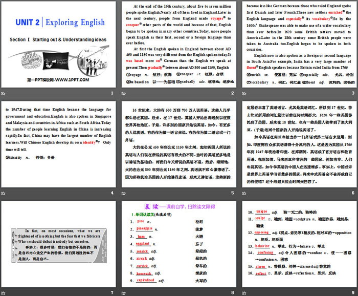 《Exploring English》Section ⅠPPT课件