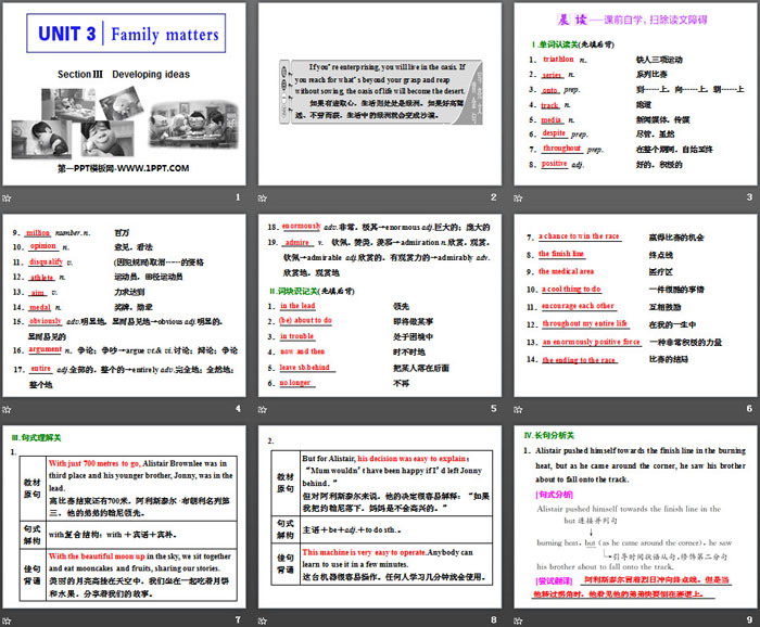 《Family matters》Section ⅢPPT课件