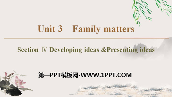 《Family matters》Section ⅣPPT教学课件