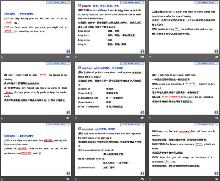 《Food for thought》SectionⅡPPT