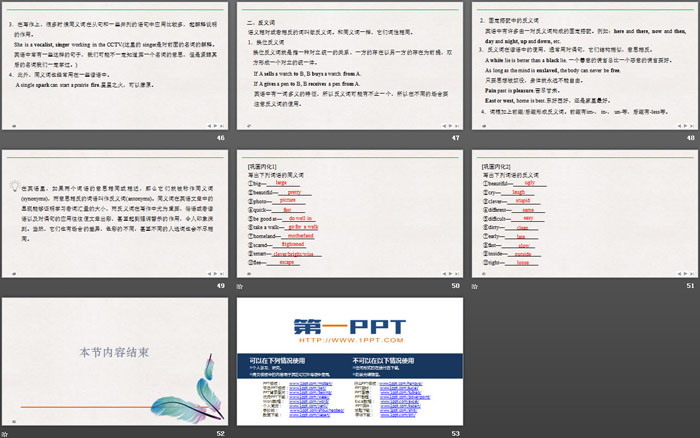 《The Admirable》SectionⅣ PPT