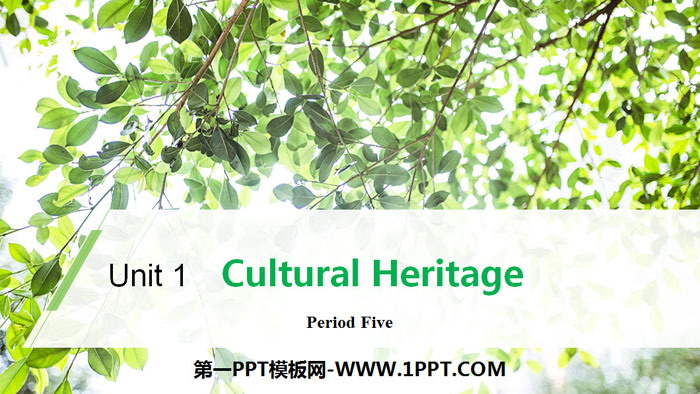 《Cultural Heritage》Period Five PPT