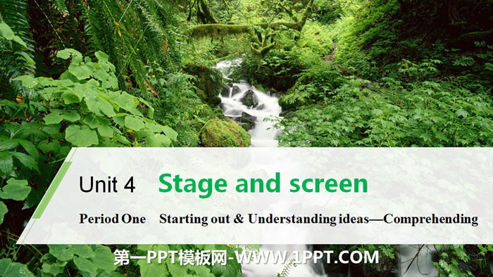 《Stage and screen》Period One PPT