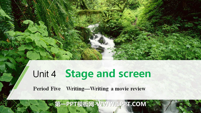 《Stage and screen》Period Five PPT