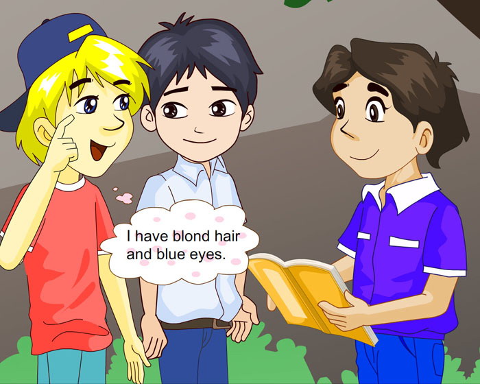 《What color is his hair?》SectionA Flash动画下载