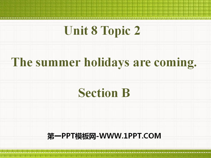 《The summer holidays are coming》SectionB PPT