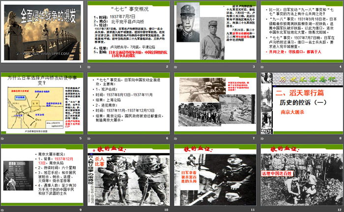 《全面侵华战争的爆发》中国抗日战争与世界反法西斯战争PPT