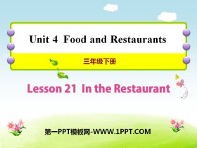 《In the Restaurant》Food and Restaurants PPT