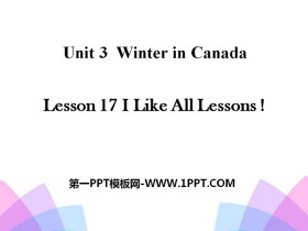《I Like All Lessons!》Winter in Canada PPT