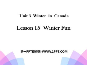 《Winter Fun》Winter in Canada PPT