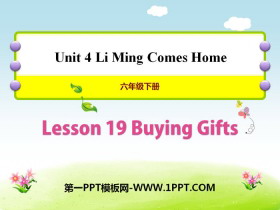 《Buying Gifts》Li Ming Comes Home PPT课件