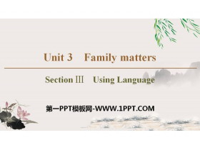 《Family matters》Section ⅢPPT教学课件