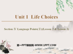 《Life Choices》Section ⅣPPT