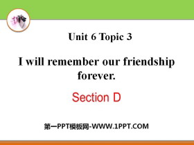 《I will remember our friendship forever》SectionD PPT