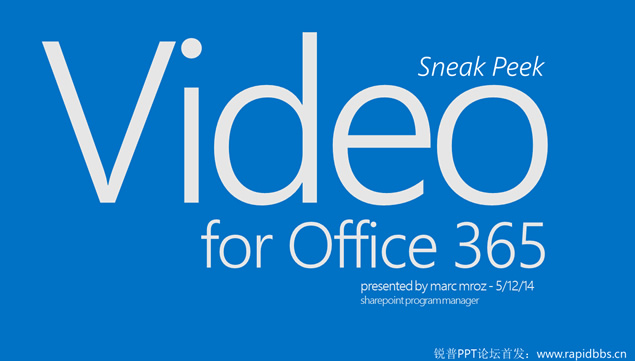 Video for office 365 微软官方2014精美大色块扁平风PPT模板