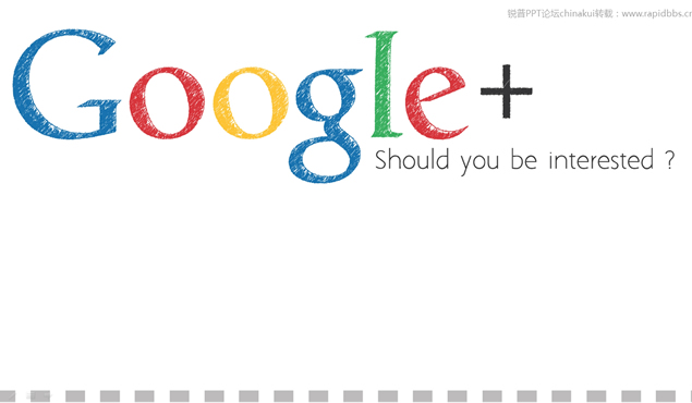 谷歌产品Google+介绍宣传PPT模板1