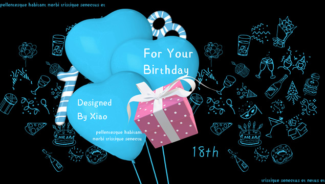 18岁生日快乐——特别的一份礼物生日主题ppt模板