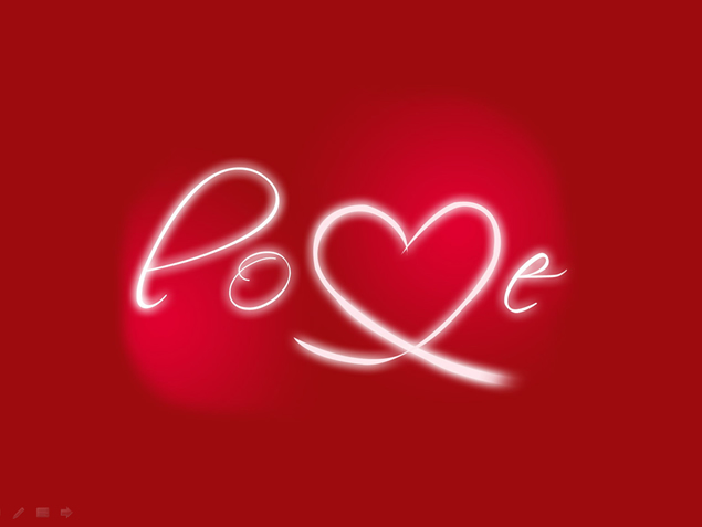 LOVE英文字体创意爱情PPT模板1