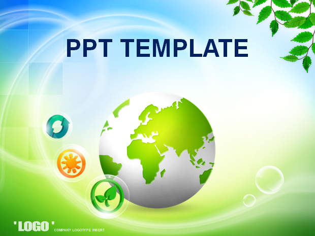 关爱地球——绿色环保PPT模板1