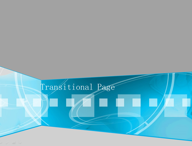 半透明方块立体化视觉创意蓝灰大气商务ppt模板