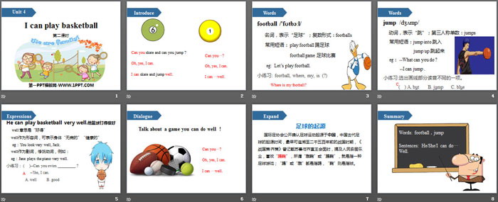 《I can play basketball》PPT(第二课时)