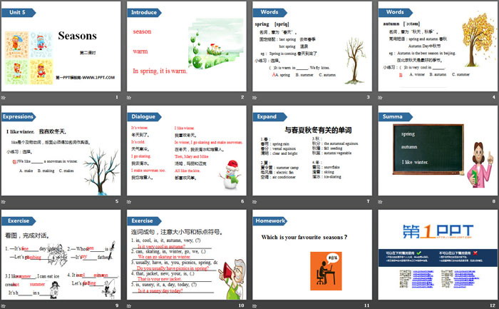 《Seasons》PPT(第二课时)