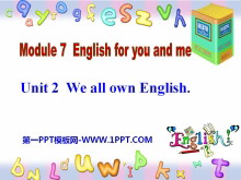 《We all own English》English for you and me PPT课件2
