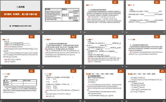 《单调性、最大值与最小值》三角函数PPT