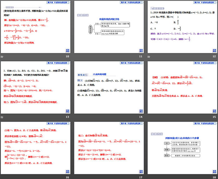 《两向量共线的充要条件及应用》平面向量及其应用PPT