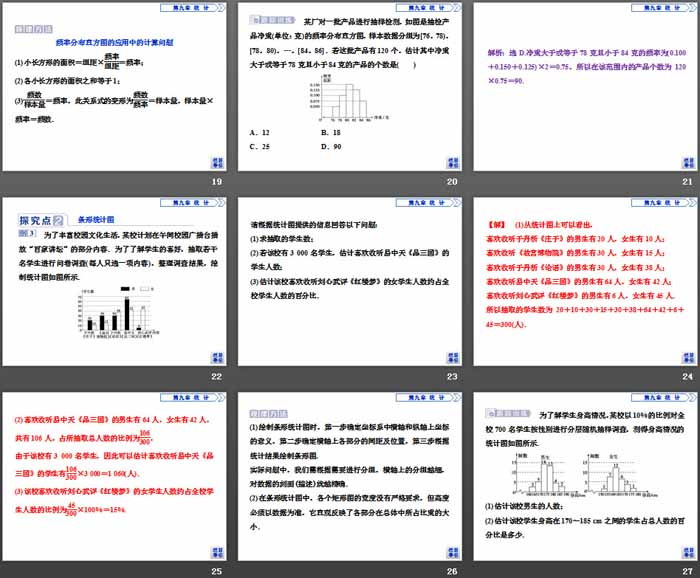 《用样本估计总体》统计PPT