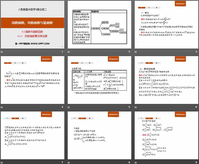 《指数与指数函数》指数函数、对数函数与幂函数PPT(实数指数幂及其运算)