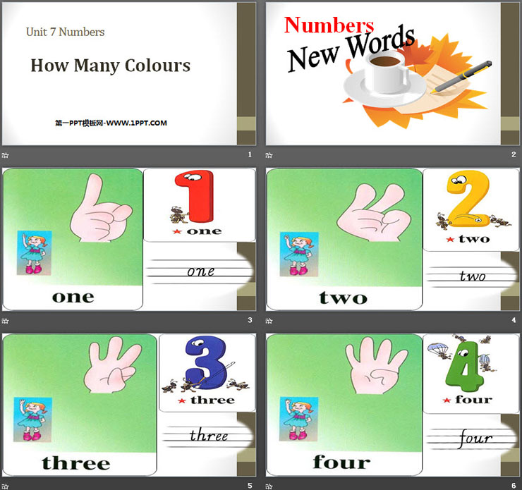 《How Many Colours》Numbers PPT