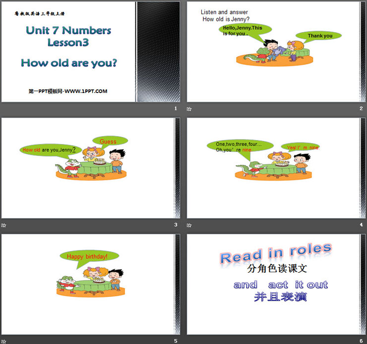 《How old are you?》Numbers PPT