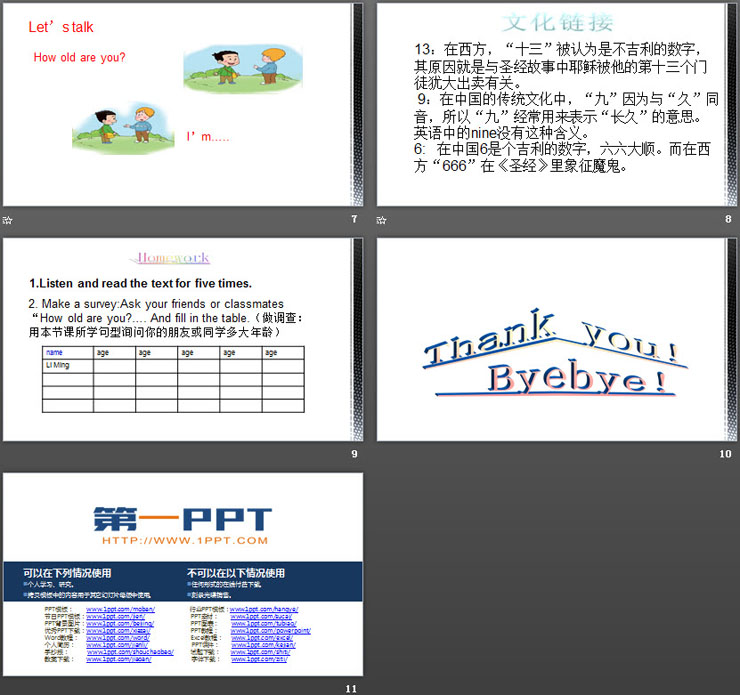 《How old are you?》Numbers PPT