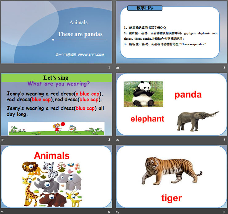 《These are pandas》Animals PPT