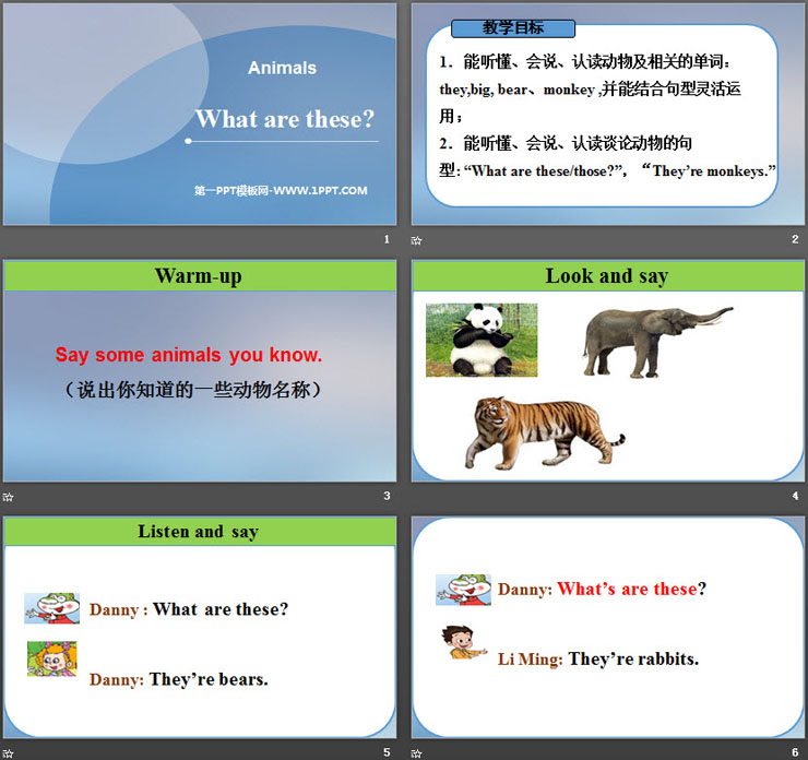 《What are these?》Animals PPT