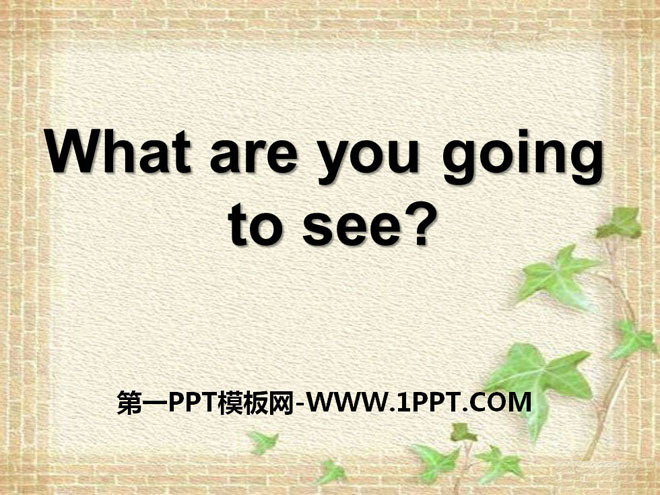 《What are you going to see?》PPT课件
