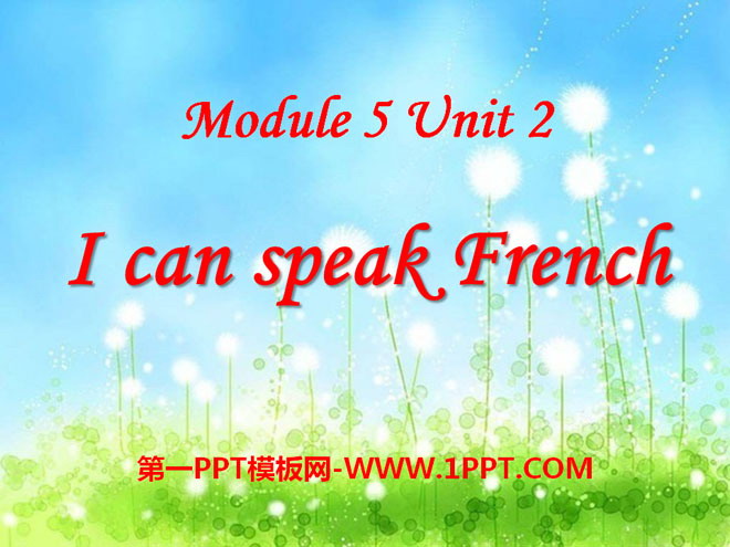 《I can speak French》PPT课件