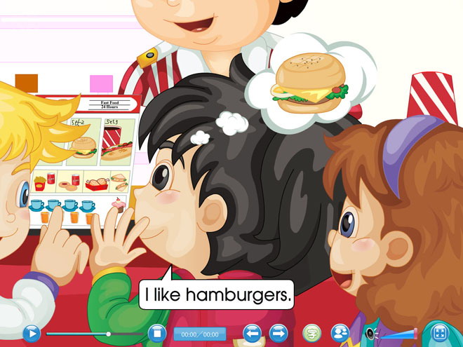 《I like hamburgers》Flash动画课件