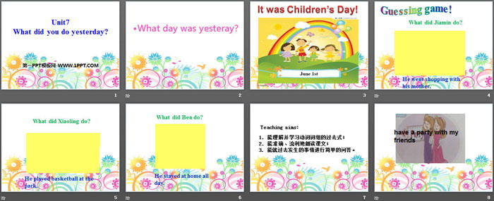 《What did you do yesterday?》PPT