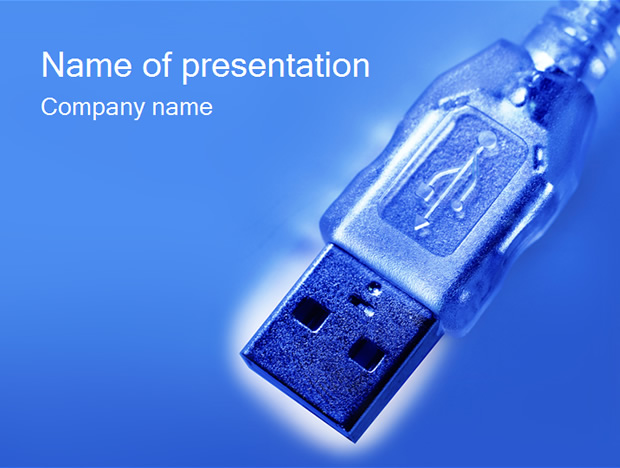 USB插头——网络科技PPT模板
