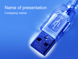 USB插头——网络科技ppt模板