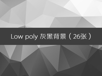 26张PNG格式Low poly 高清灰黑背景（2560x1440）