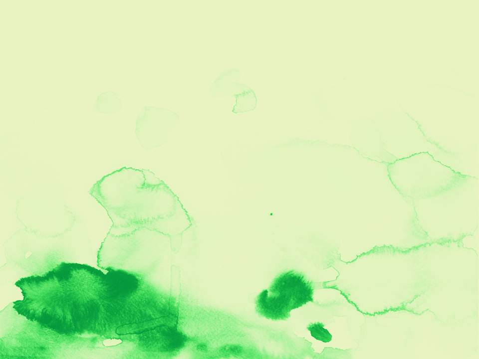 水墨风格绿色背景PPT模板3