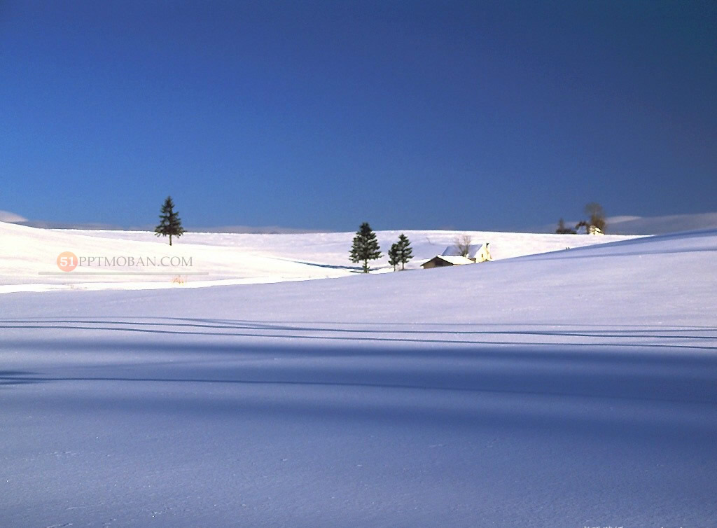 雪景PPT背景图片