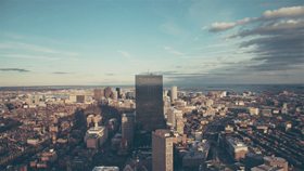 城市俯视鸟瞰PPT背景图片